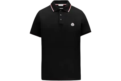 Moncler Logo Polo Shirt Black US L