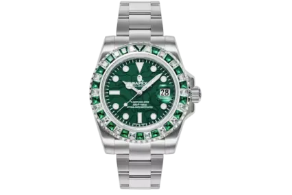 BAPE Type 1 Crystal Stone BAPEX Watch (SS24) Green