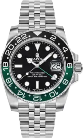 BAPE Type 2 Bapex #1 Watch Silver/Black/Green