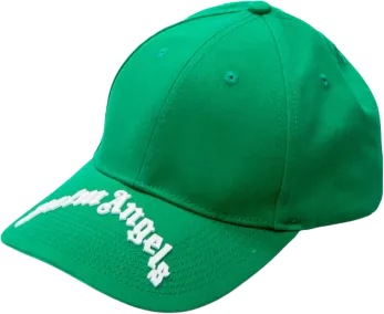 Palm Angels Curved Logo Baseball Cap Green