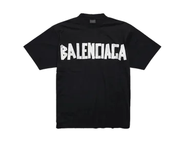Balenciaga New Tape Type T-shirt Medium Fit in Black