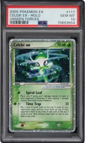 2005 Pokemon EX Unseen Forces Holo Celebi ex #117 PSA 10 GEM MINT