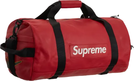 Supreme Nike Leather Duffle Bag Red