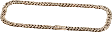 Cuban Chain 14MM Rose Gold ( 203 G ) ( 1430 Stones ) ( 36.34 CT )