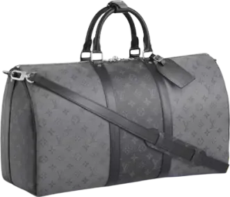 Louis Vuitton Keepall Bandouliere Monogram Eclipse Reverse 50 Gray