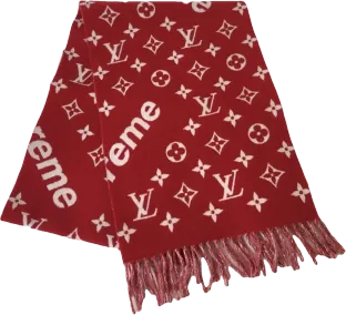 Supreme x Louis Vuitton Monogram Scarf Red