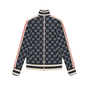 GG Jacquard Cotton Jacket Blue/Ivory