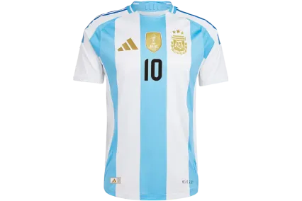 adidas Argentina 2024 Home Authentic Messi Jersey White/Blue Burst US L